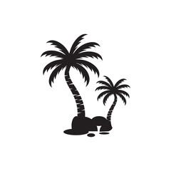 creative palm tree element template logo.logo can be for Business,holiday, Arabic and label.