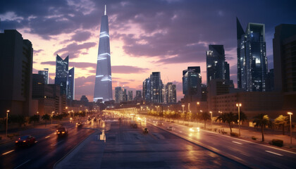 Fototapeta premium High Quality Cinematic Image of Riyadh Skyline