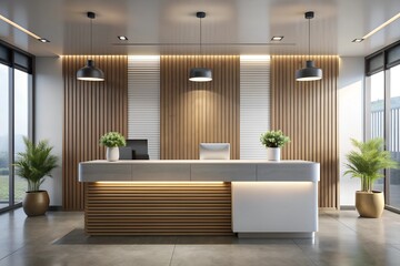 Fototapeta premium Modern Minimalist office setup for Executive Official