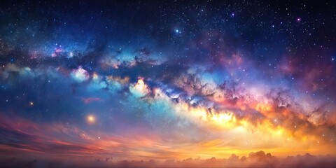 Pastel image of the Milky Way galaxy with dreamy colors and celestial vibes, Milky Way, pastel, dreamy, celestial, galaxy
