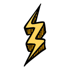 Lightning thunder icon halftone color vector illustration