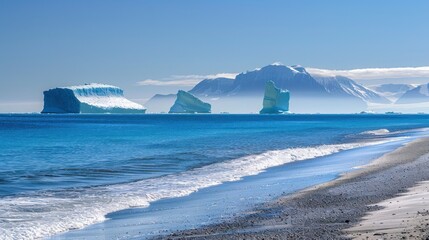 Icebergs in the Arctic Ocean