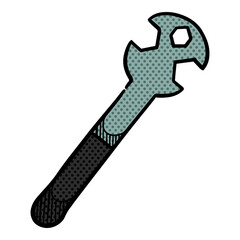Bicycle spanner icon halftone color vector illustration