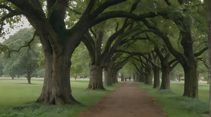 a path that has a bunch of trees on it