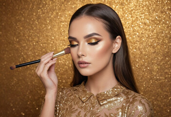 Obraz premium A how-to makeup video filmed in a minimalist 