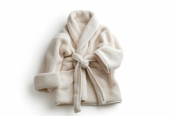 White background bathrobe isolated
