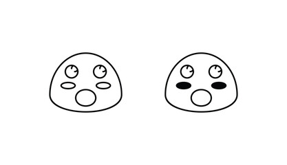 Embarrassed icon design with white background stock illustration