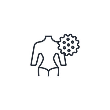 recommend clip art: Breast cancer icon. vector.Editable stroke.linear style sign for use web design,logo.Symbol illustration.