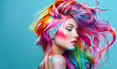 Naklejka premium graphic advertising images focusing on beauty and hair