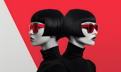 graphic advertising images focusing on beauty and hair