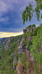 Saxon Switzerland – the name of the German part of the Elbe Mountains located on both banks of the Elbe River, southeast of Dresden.