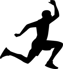 Man Running Silhouette