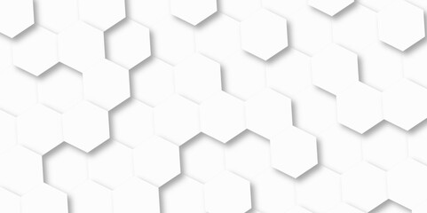 Abstract white background with hexagons. Abstract hexagon polygonal pattern background vector. seamless bright white Pattern with hexagons illustration of a honeycomb. Futuristic surface .