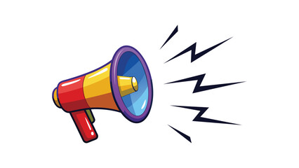 Megaphone. Loudspeaker, speaker, bullhorn alert. Vector illustration in flat style. Advertising and business promotion symbol