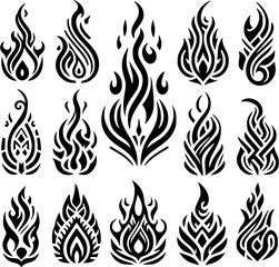 seamless pattern with fire flames
