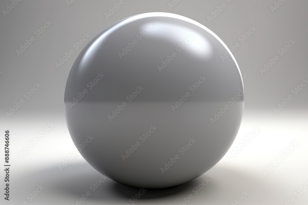 Poster a glossy 3d-rendered sphere with a shiny, round design, isolated solid background