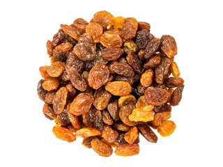 Raisins on the transparent background