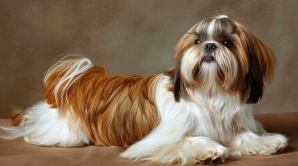 Shih Tzu: Small, affectionate, and friendly with luxurious coats. Renowned for their charming personalities, they're cherished family pets.
