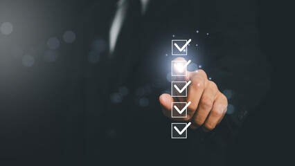 Business checking quality assurance QA or QC management. certification Standardization, certification. Compliance to regulations service and standards, Digital Guarantee Checkmark