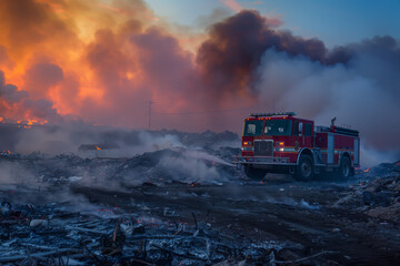 a fire at a garbage dump