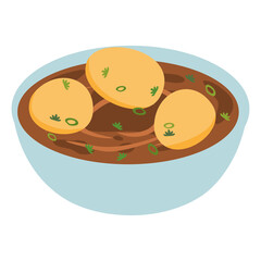 Indian Egg Curry Masala in a Bowl⁠