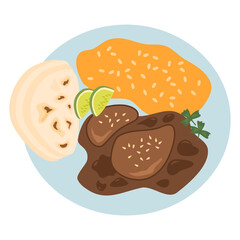 Chicken Breast with Mole Ilustration