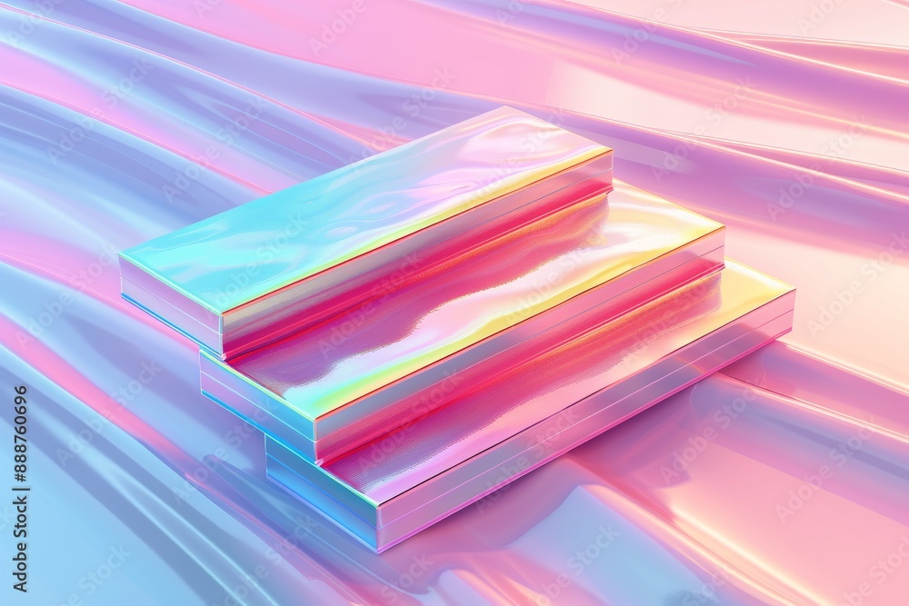 Poster abstract gradient staircase with vibrant colors dynamic and imaginative design modern and striking v