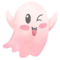 pink ghost clipart-2