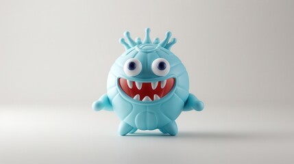 Obraz premium Adorable clay Monster, Basketball full body pastels color 3D clay icon, Blender 3D, white background with subtle gradients, kawai