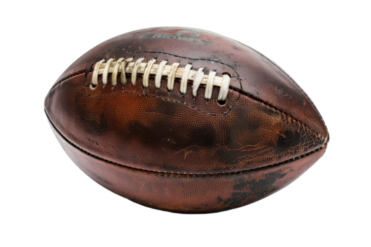 american football isolated on white