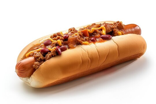 Spicy chili hot dog