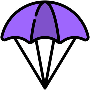 recommend clip art: parachute filled line icon