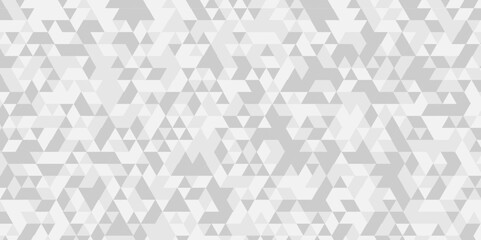 Vector geometric seamless technology gray and white triangle background. Abstract digital grid light pattern white Polygon Mosaic triangle Background, business and corporate background.