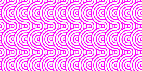 	
Vector overlapping Pattern Minimal diamond geometric pink color spiral line waves abstract wave line. seamless pink tile stripe overlap creative retro circle line fabric pattern white background.