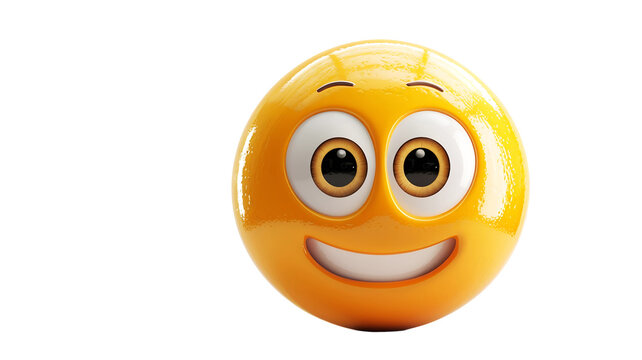 Smiling and content emoji faces, symbolize happiness and positive vibes in digital communication
