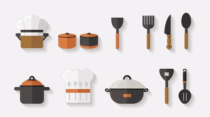 set of kitchen utensils