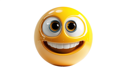 Cheerful emoji face with a gentle smile, representing friendliness and warmth in digital interactions