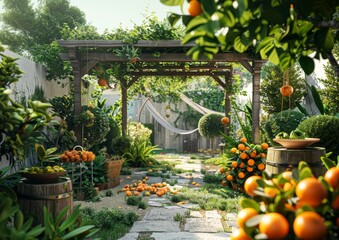 Obraz premium Lush Indoor Garden with Variety of Plants