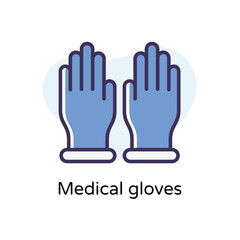 Obraz premium Medical gloves vector icon