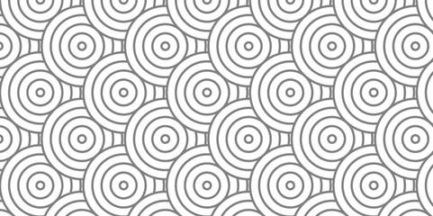 Seamless vector overlapping ocean spiral pattern and abstract circle wave lines. white and gray seamless geomatics diamond create retro square line backdrop pattern background.