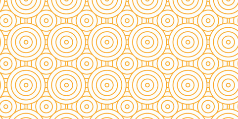 Fototapeta premium Vector overlapping Pattern Minimal diamond geometric brown and yellow waves abstract wave line. seamless tile stripe overlap creative retro circle line fabric pattern white background.