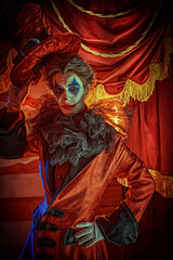 frightening clown man