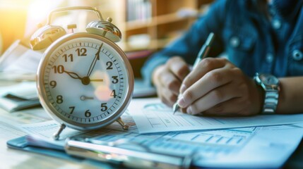 Fototapeta premium Time Management and Paperwork