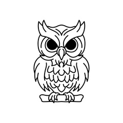 Owl outline illustration