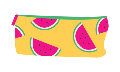 Cute pencil case . Collection of pencil cases. Cute design in bright colors. Flat cartoon doodle design style vector illustration. Back to school .