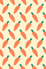 orange seamless pattern background with carrot