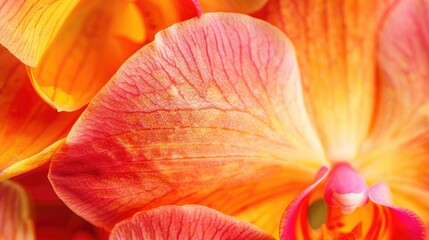 Close-up of vibrant orchid petals