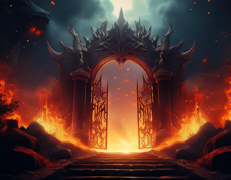Image of entrance to gate of hell.
