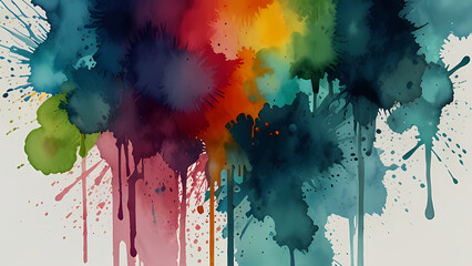 Fototapeta premium Abstract Background With Colorful Watercolor Blot Theme
