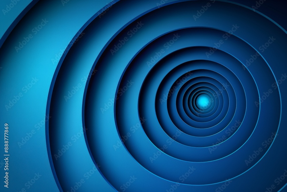 Poster abstract design of concentric circles in blue tones modern and striking composition dynamic and imag